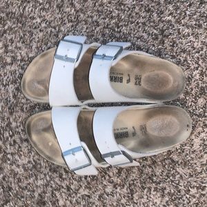 White birkenstocks fairly new!